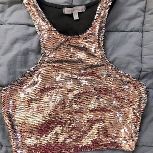 Mini sparkly crop top